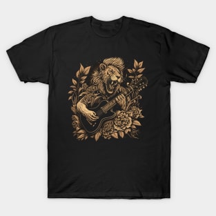 Lion Playing a Guitar T-Shirt